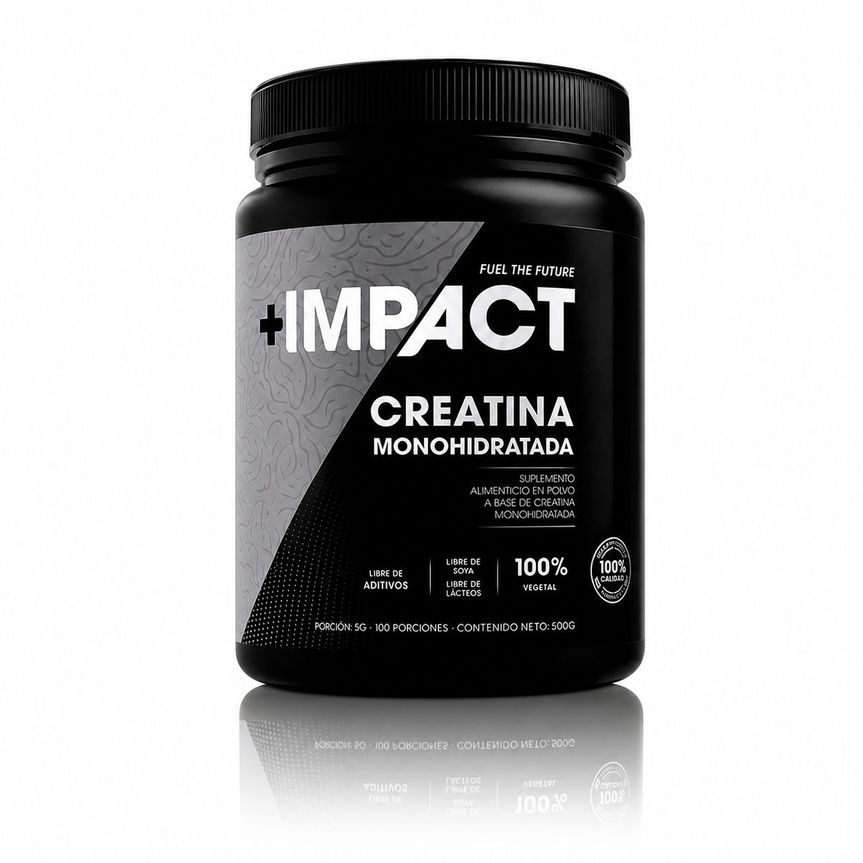 Creatina Monohidratada en Polvo 500g, 100% Vegano