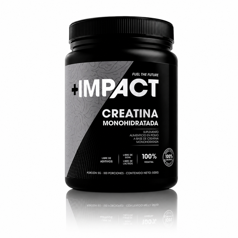 Creatina Monohidratada en Polvo 500g, 100% Vegano