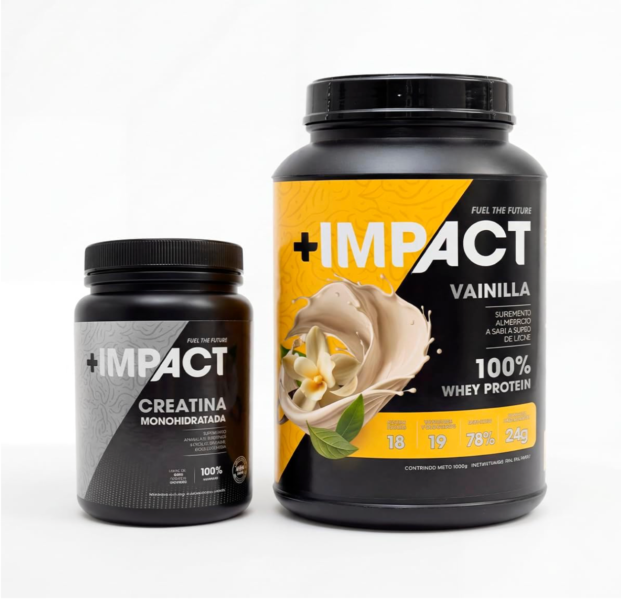 Impact + Whey Protein con Creatina Monohidratada, Suplemento Alimenticio Deportivo, Vainilla 1.4 kg