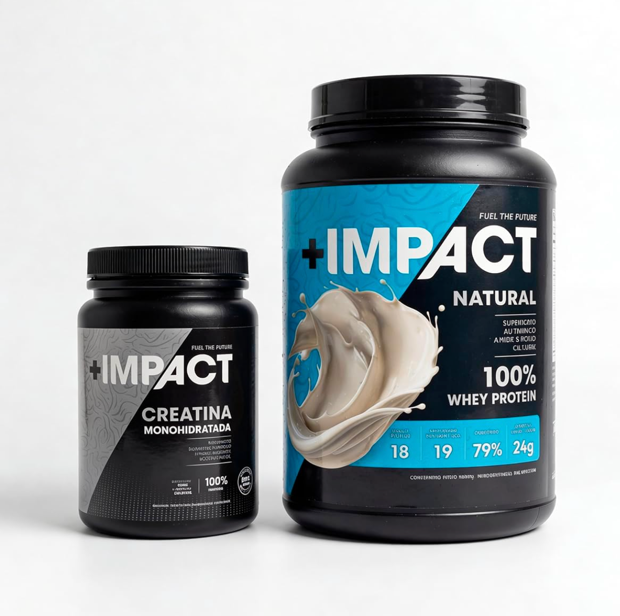 Whey Protein Natural con Creatina Monohidratada Modelo Pro, Proteína de Suero de Leche, Natural 1.4 kg