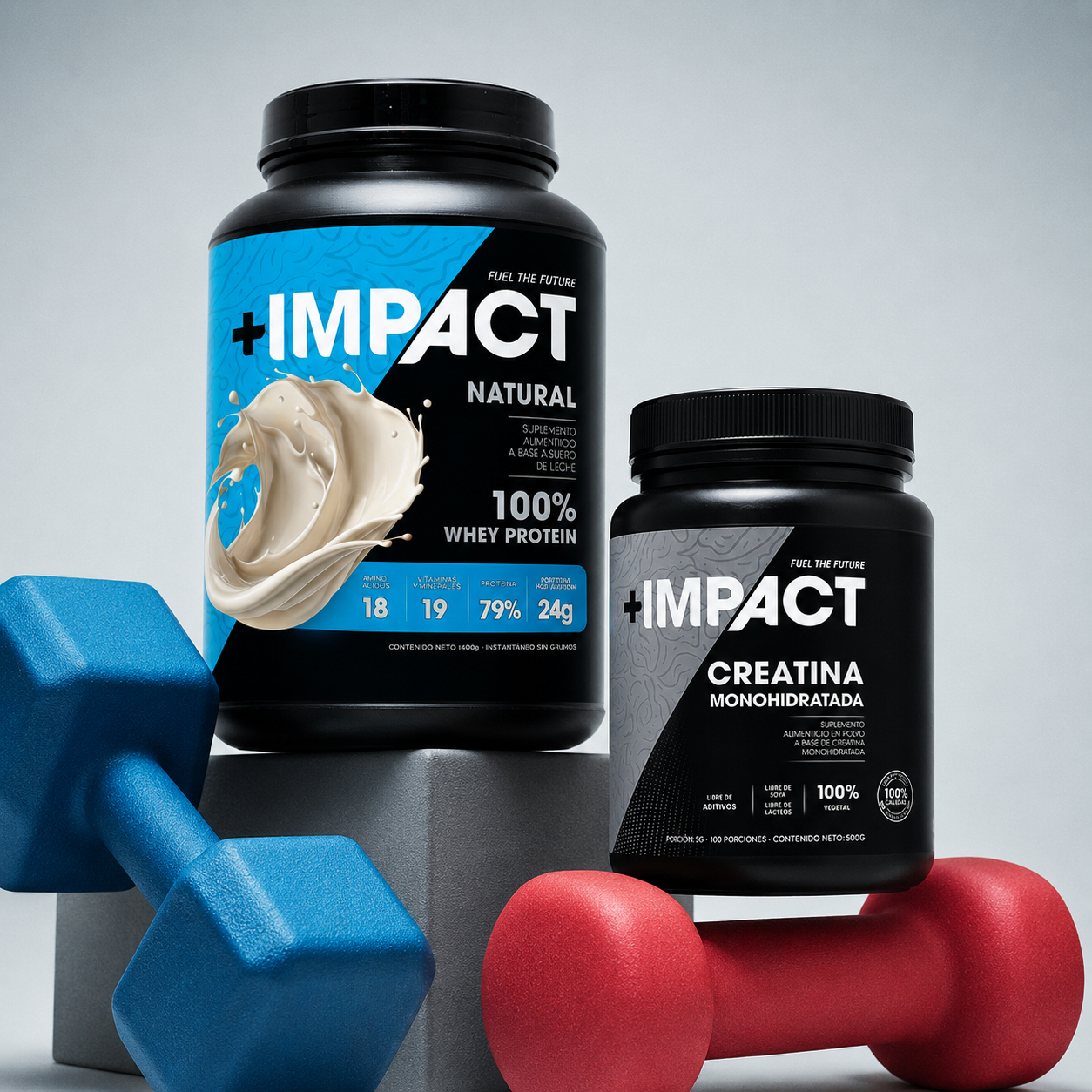 Impact + Whey Protein Natural con Creatina Monohidratada