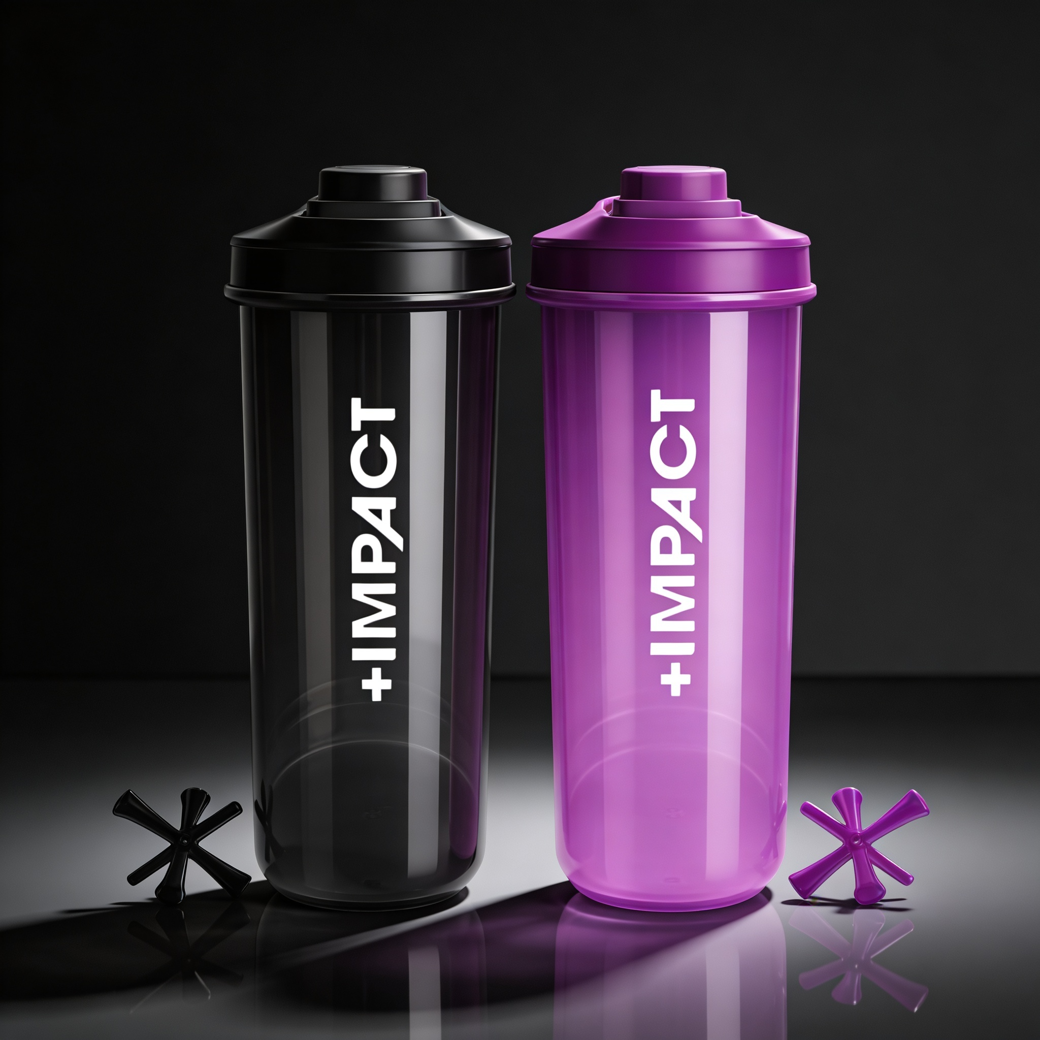 Combo shaker negro y morado