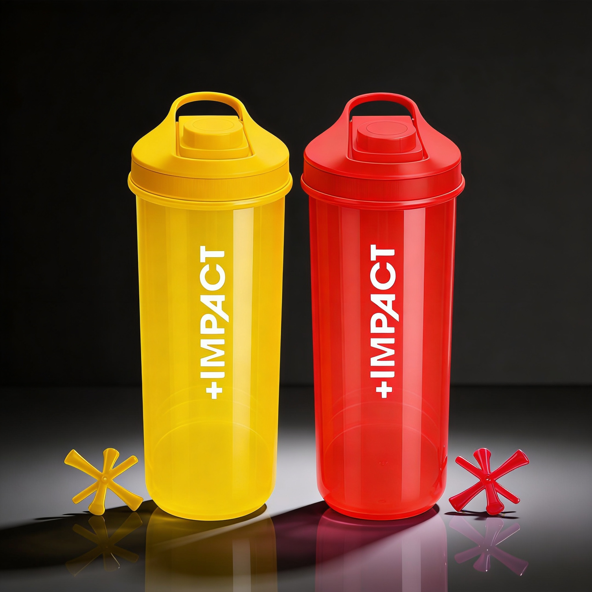 Combo shaker amarillo con rojo