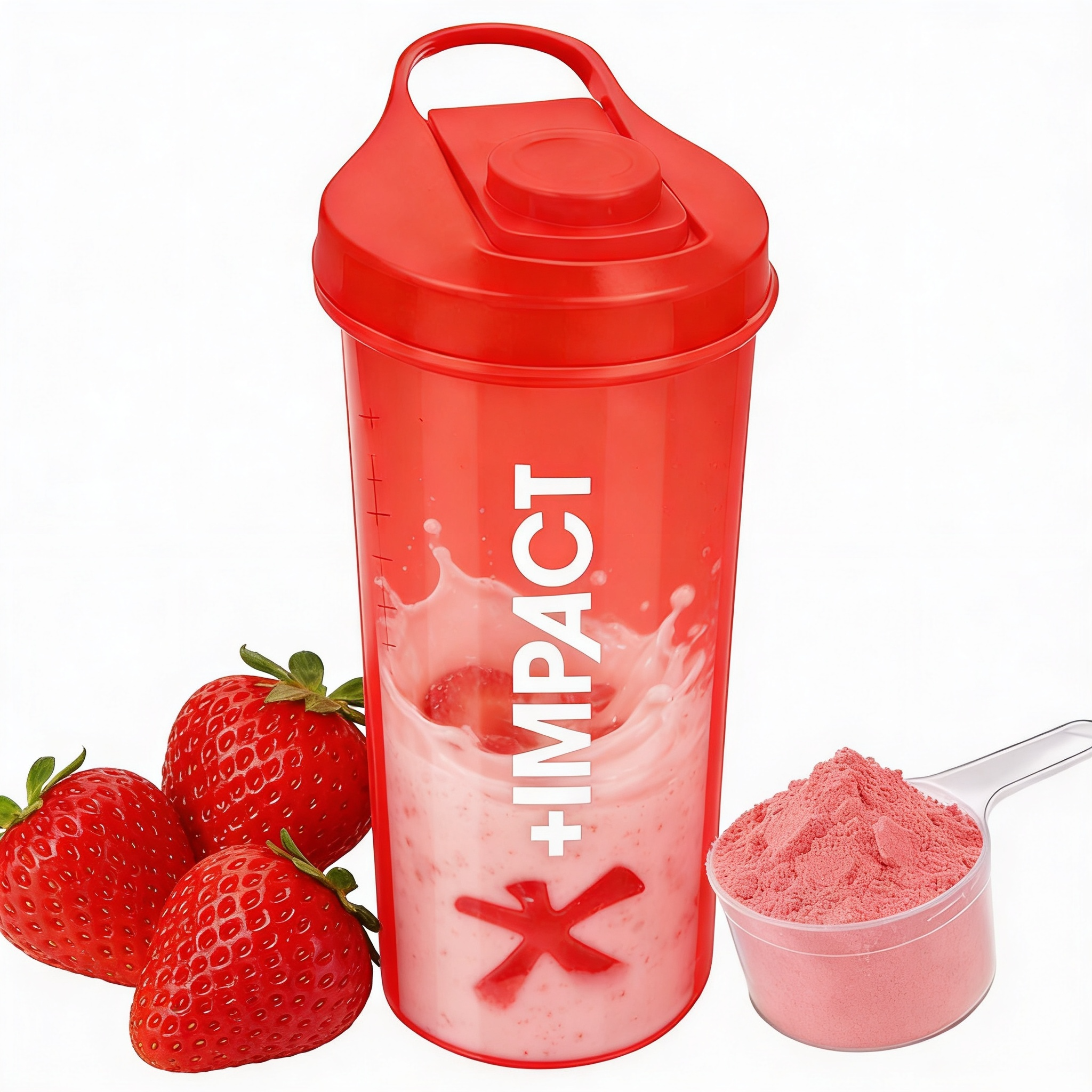 Shaker Rojo Shaker Gym 600 Ml Vaso Mezclador