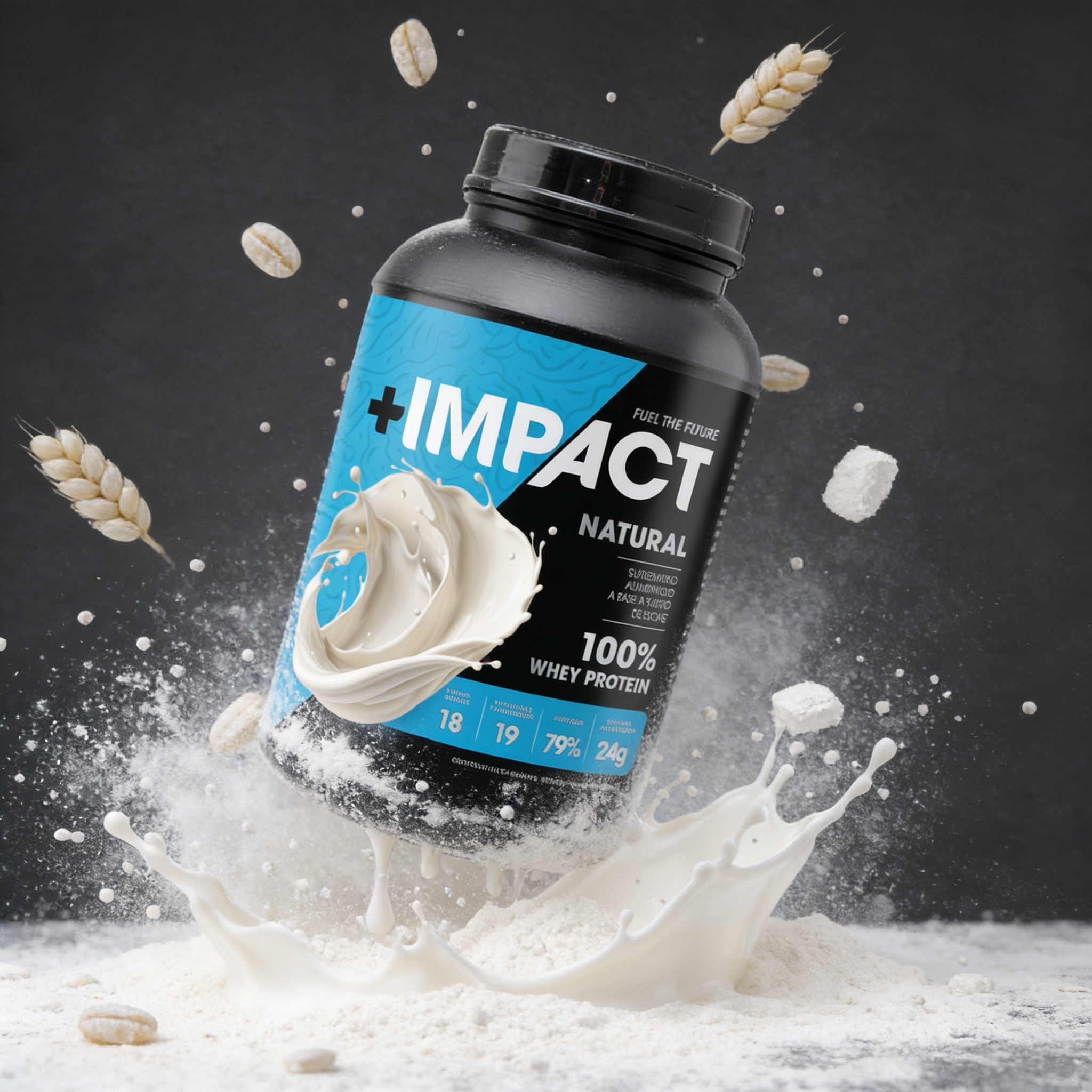 +IMPACT Whey Protein 100% Modelo Pure Sabor Natural 1.4 kg
