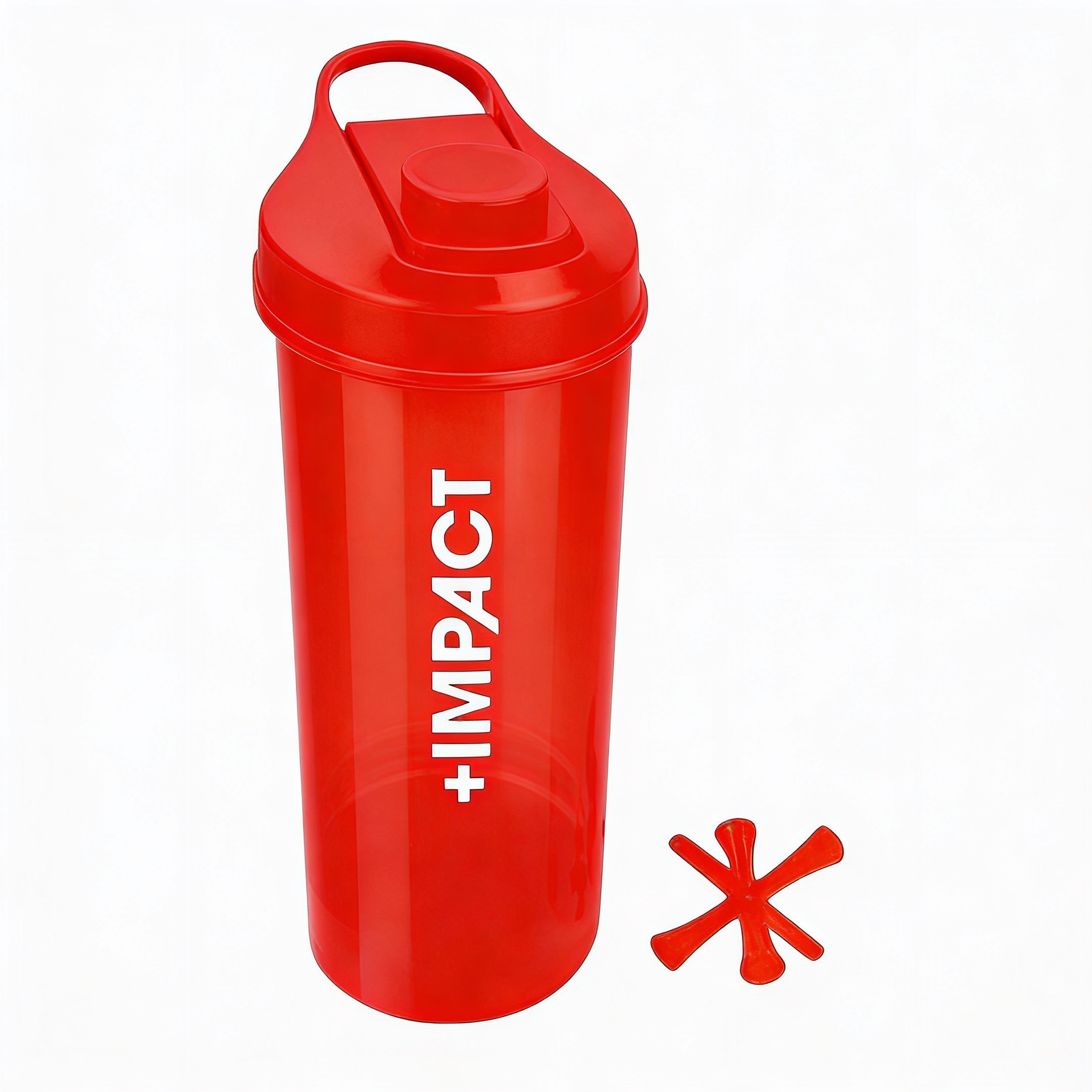 Shaker Rojo Shaker Gym 600 Ml Vaso Mezclador