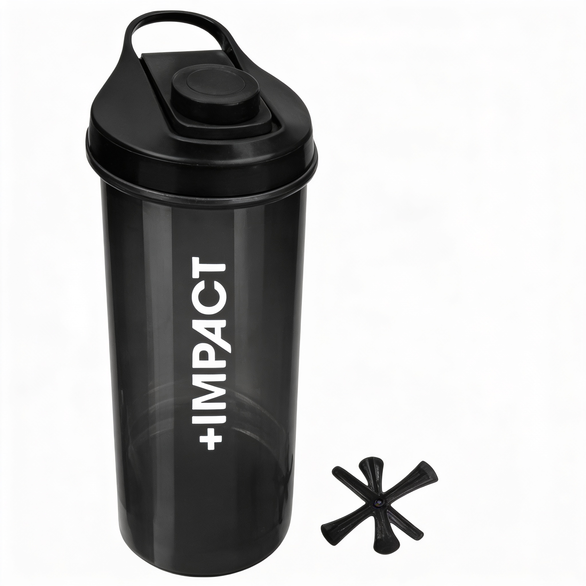 Shaker Negro Shaker Gym 600 Ml Vaso Mezclador