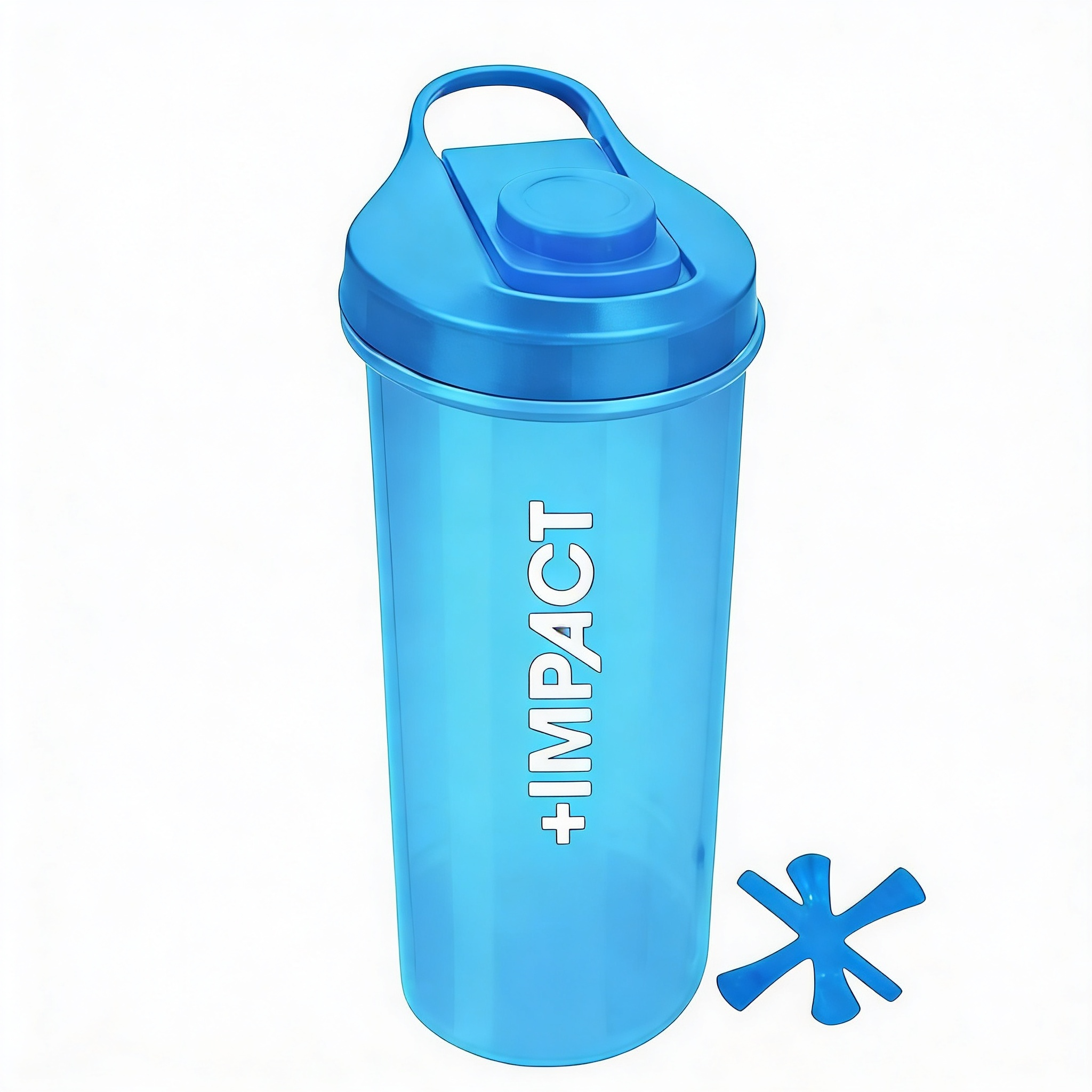 Shaker Azul Gym 600 Ml Vaso Mezclador