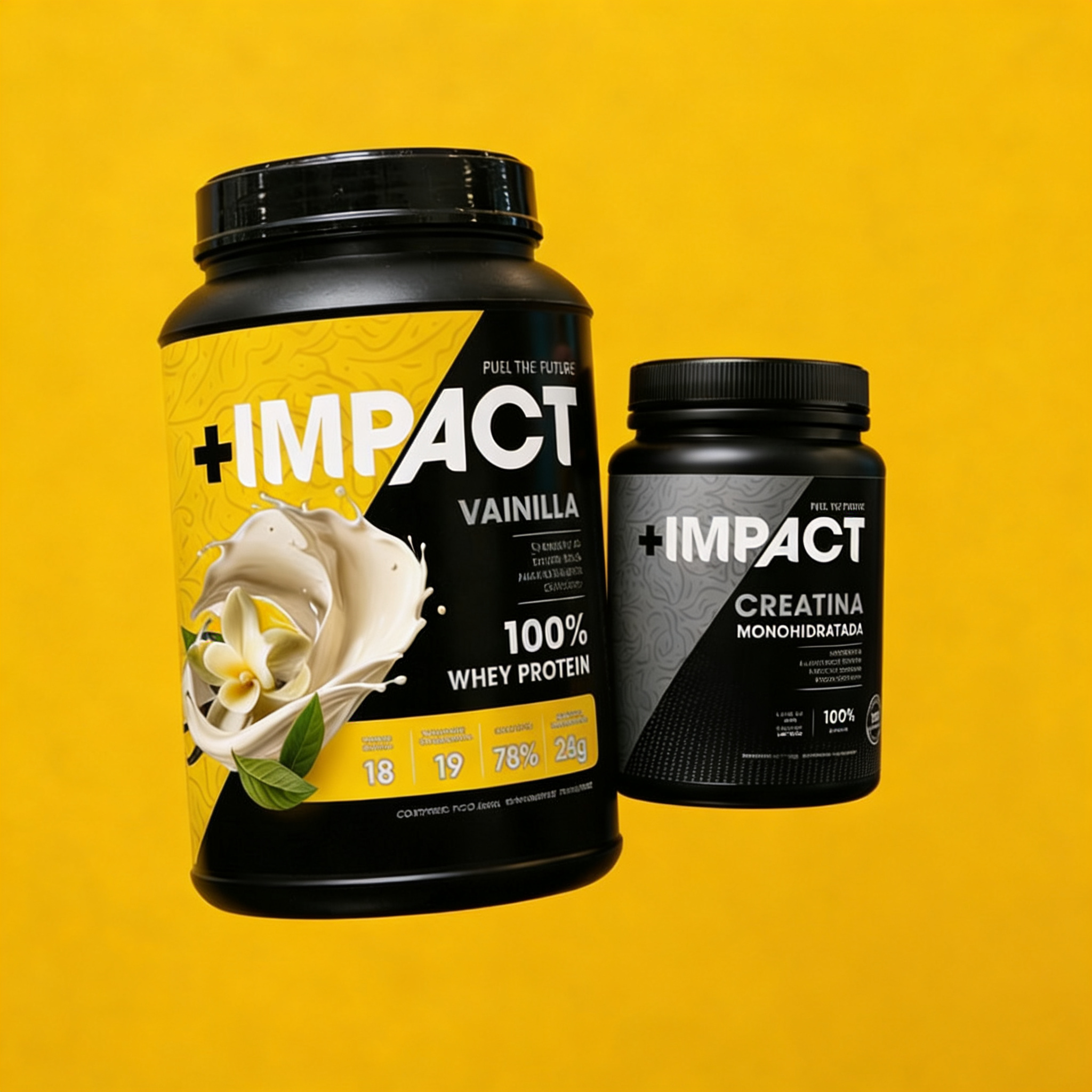 Impact + Whey Protein con Creatina Monohidratada, Suplemento Alimenticio Deportivo, Vainilla 1.4 kg