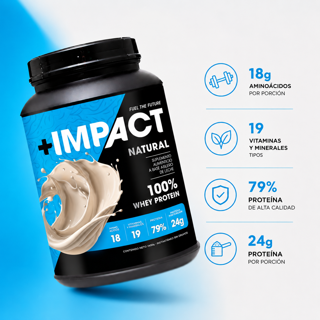 +IMPACT Proteína Natural 1400g