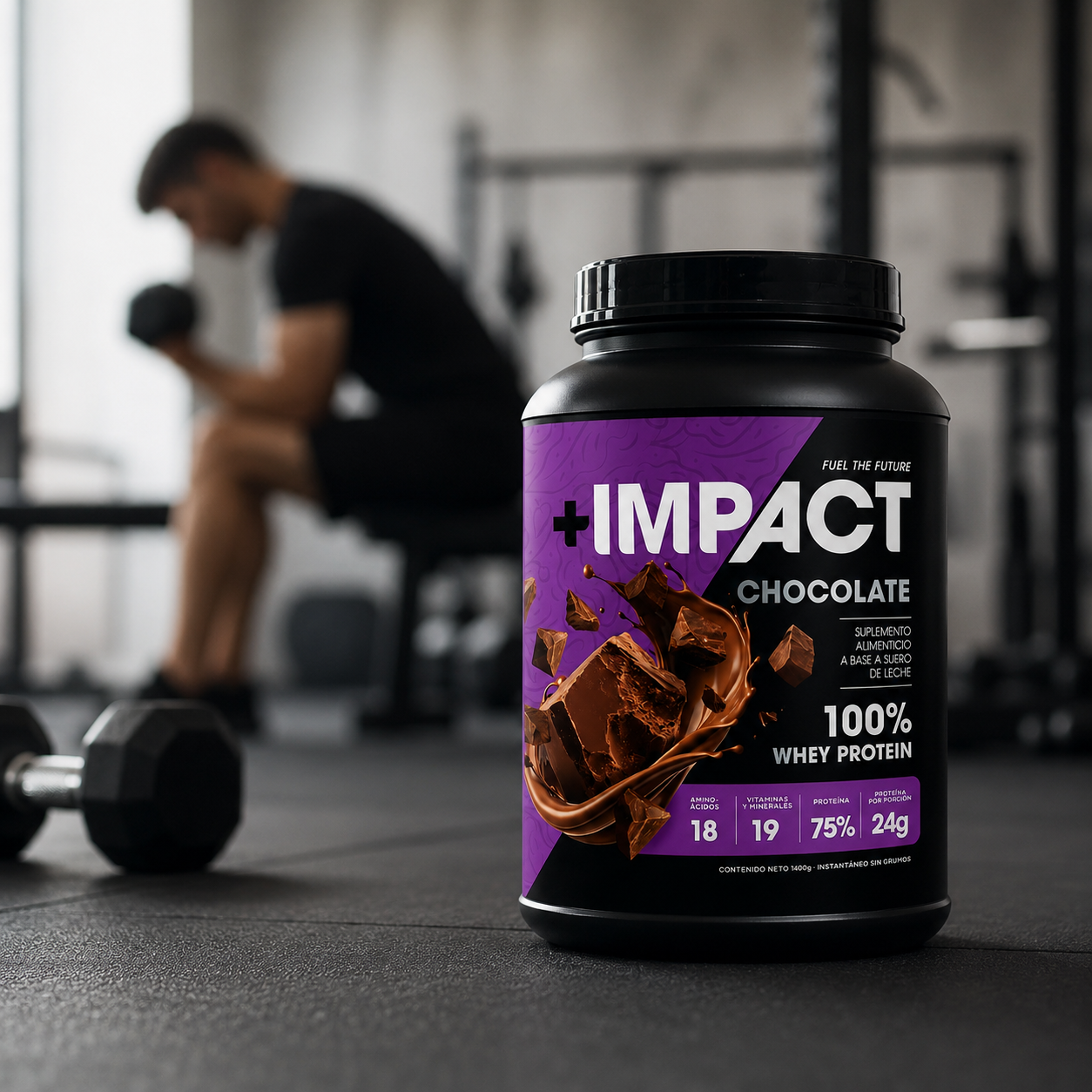 +IMPACT Proteína Sabor Chocolate 1400g