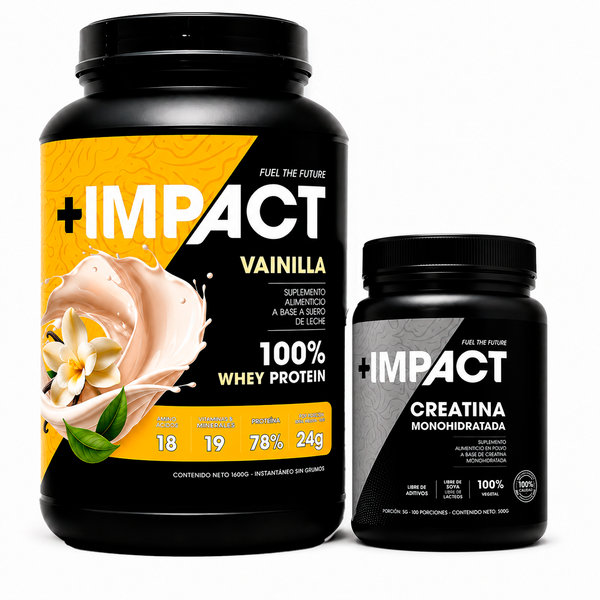 Impact + Whey Protein Vainilla con Creatina Monohidratada