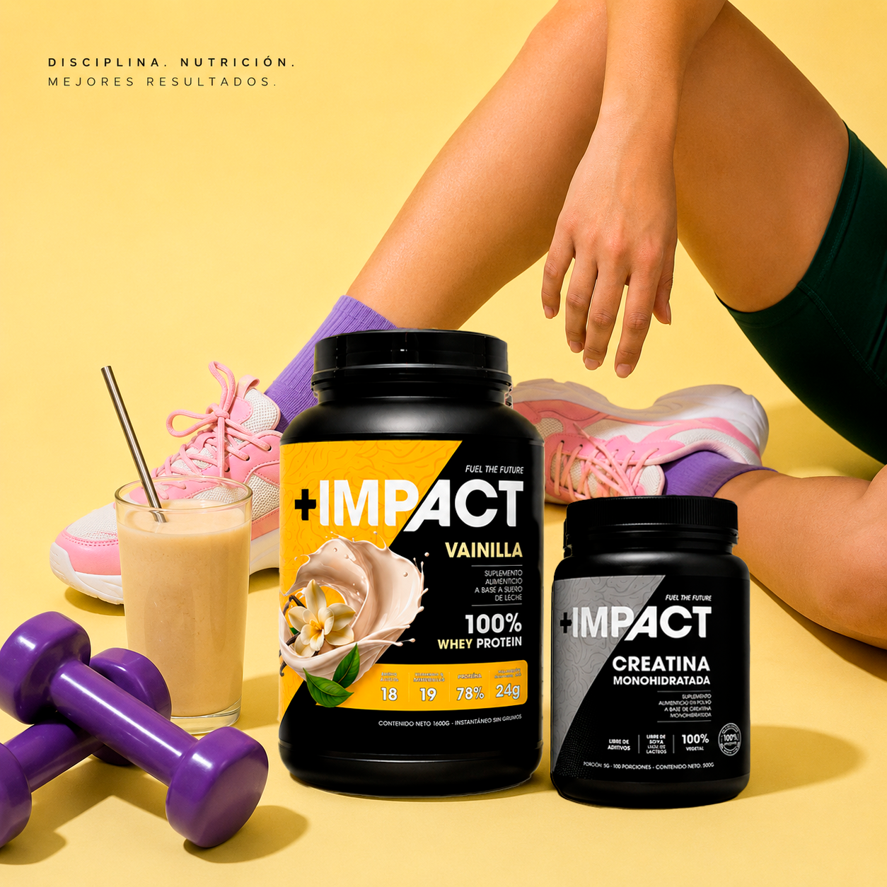 Impact + Whey Protein Vainilla con Creatina Monohidratada